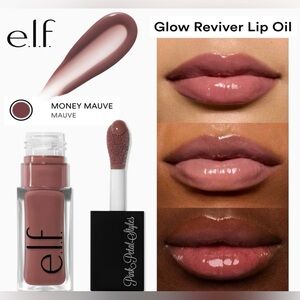 e.l.f. Glow Reviver Lip Oil Money Mauve 0.25 fl oz Glimmer Finish NWT